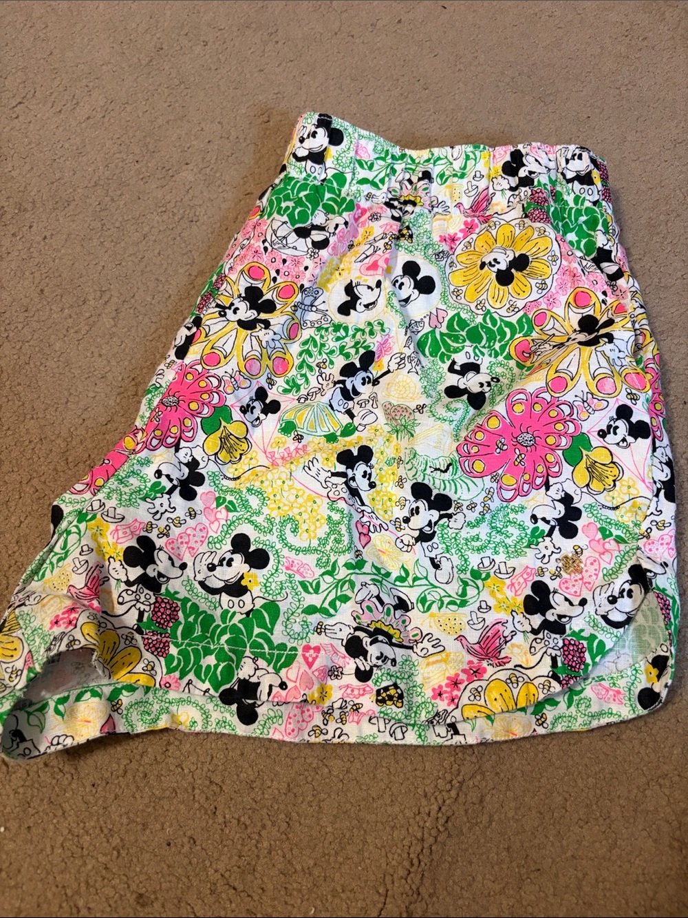 Disney Lilly Pulitzer Elodey Floral Linen High-Waist Shorts XL - Picture 6 of 7